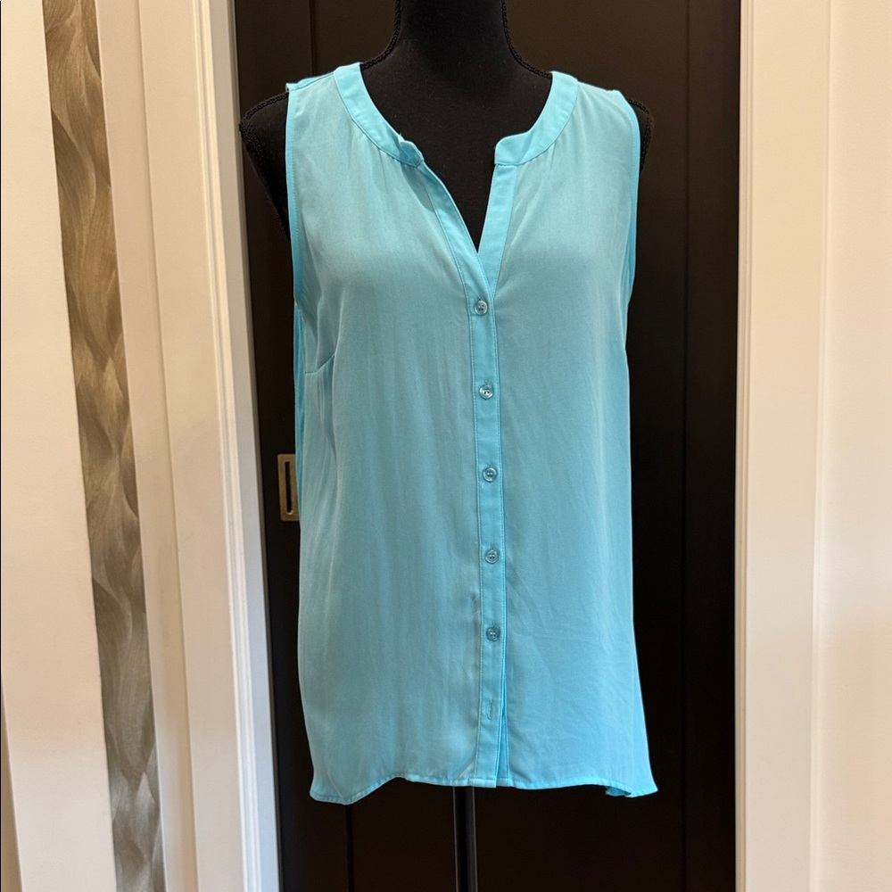 INC International Concepts Turquoise Sleeveless Top